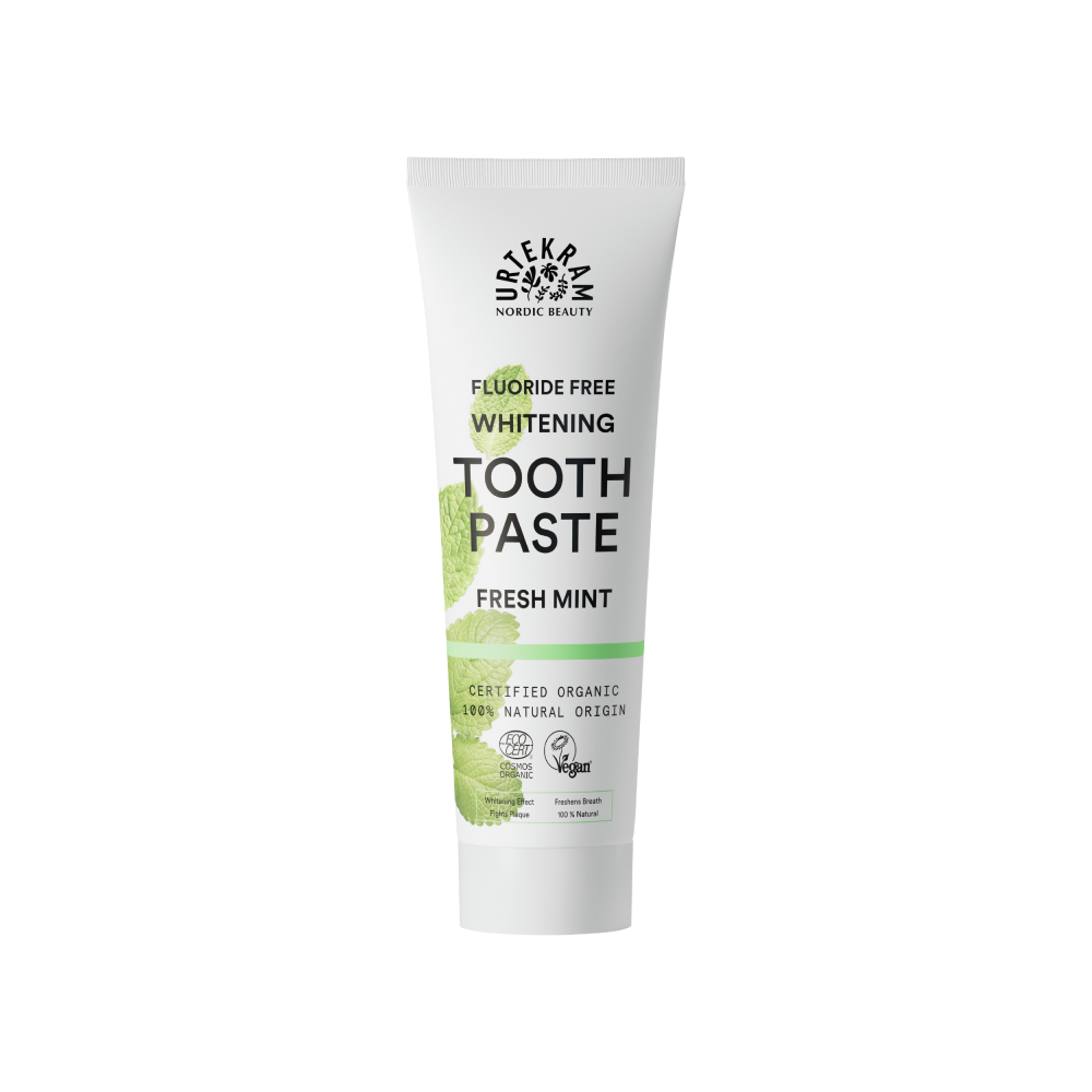 Urtekram丹麥有機薄荷齒白無氟牙膏75ml